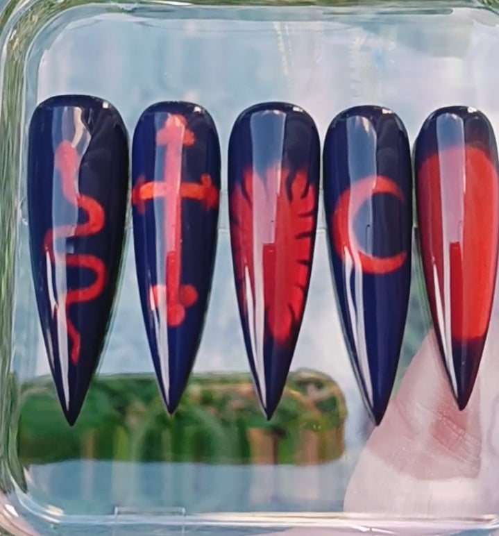 Black and red dark goth