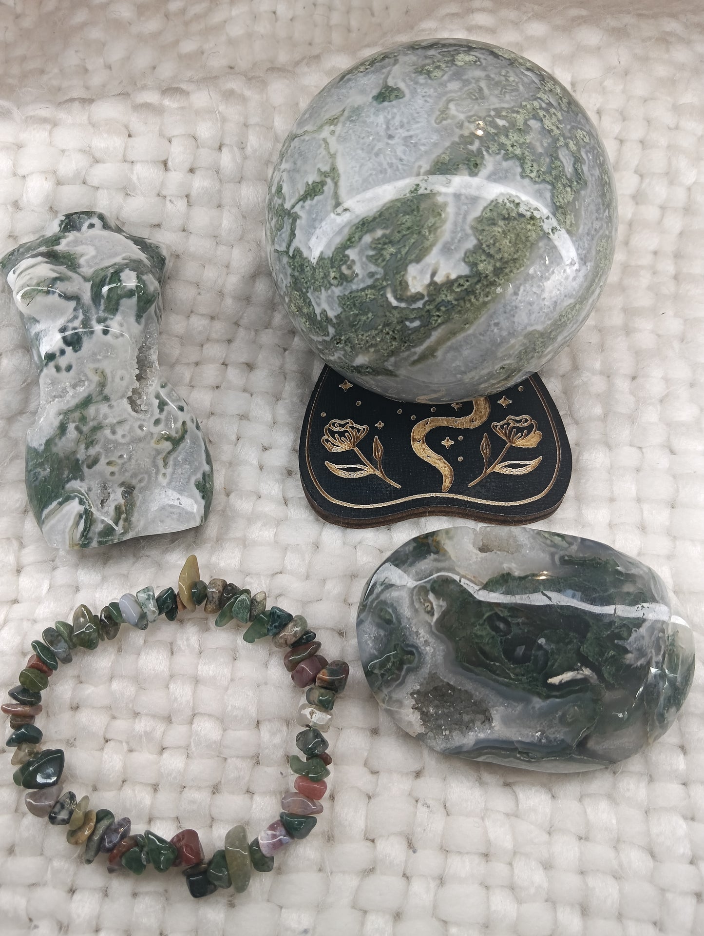 Moss agate bundle