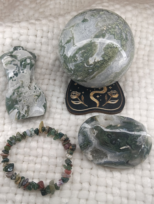 Moss agate bundle