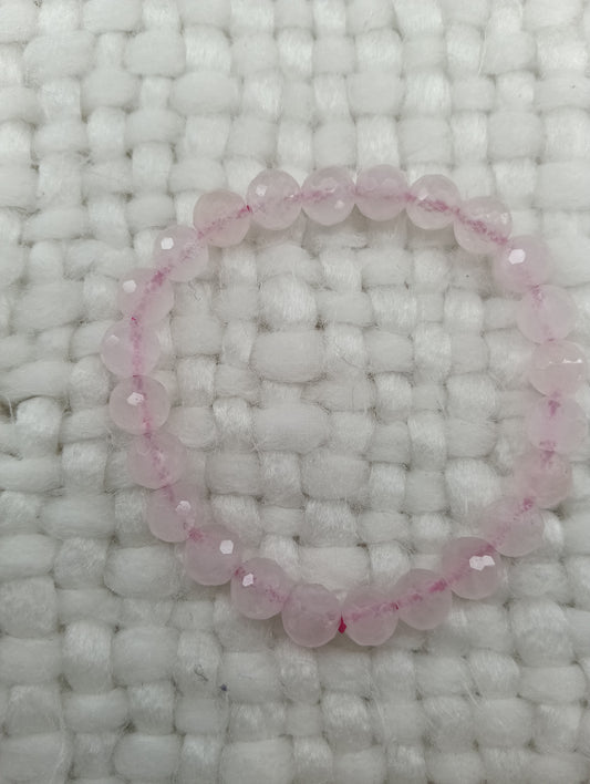 Faceted 8mm bead bracelet